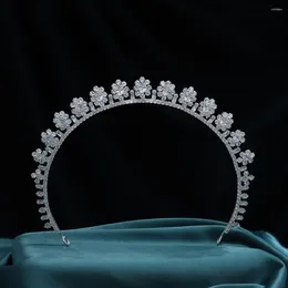 Hair Clips Luxury Tiara For Bride Wedding Jewelry Accessories Cubic Zirconia Bridal Crowns Headbands Prom Party Crown Women