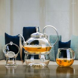 Teaware Sets High Borosilicate Tea Set Philtre Teapot Heat Preservation Stove Fair Cup Small Bowl