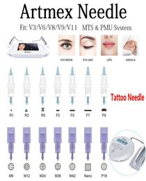 MTS PMU Needles Cartridge for Artmex V11 V8 V6 V9 permanent makeup Tattoo Needle Derma pen Microneedle4693795
