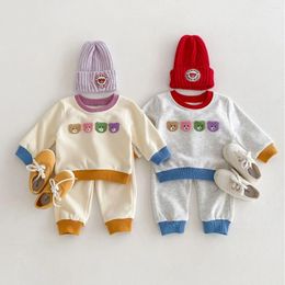 Clothing Sets Baby Set 2024 Spring 0-4Y Girl's Suit Cartoon Sweater Pant Sports And Leisure Two Piece