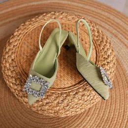 Fairy Summer Wind Fashion Rhinestone Sandals High Heels Gentle Women s All match Plussandals 9b1 Pluandal