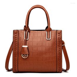 Shoulder Bags 2024 Spring Designer Casual Ladies PU Leather Fashion Handbag Crocodile Pattern Small Square Tote Bag Sac A Main