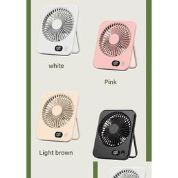 Usb Gadgets By Sea F10 Mini Rechargeable Fan Charging Cool Desktop With Led Display Can Be Hung In 4 Colours Drop Delivery Computers Ne Otxo1