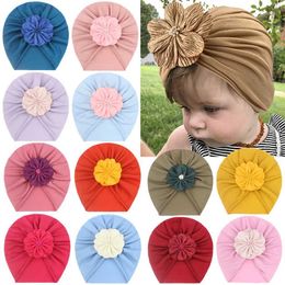 Hair Accessories 1 Pieces Children Print Baby Hat Kids Flower Cap Newborn Girls photography Props Spring Autumn Modis Beanie Turban Infant Props Y240522