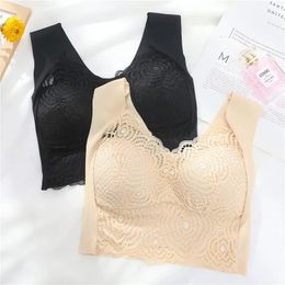 Bras Lace For Women Plus Size Vest Bra Thin Brassiere Full Cup Seamless Bralette Push Up Sexy Lingerie