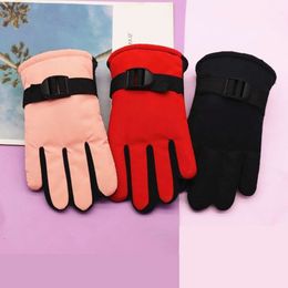 Winter Snow Mittens Children Kids Waterproof Ski Thermal Gloves for Outdoor Sports Cycling Skiing Riding L2405