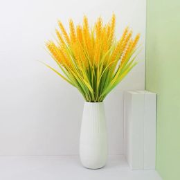 Look Plastic Plant Simulated Rice Cob Realistic Artificial Wheat Ears Rice Bouquet Indoor/outdoor Decor Fake Plastic Rice Fields