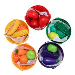 Food Kitchen Toys Simulation Fruits and Vegetables Cognitive Learning Color Sorting Cooking Games Pretend Toy