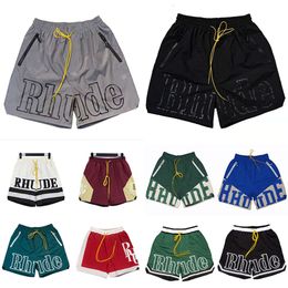 Shorts designer men rhude shorts summer swim short knee length hip hop high street sports training beach pants mens casual loose fit sports pants 44c