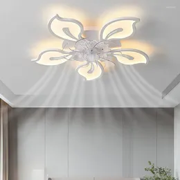 Chandeliers Ceiling Fan Lights For Living Children's Bedroom Dining Room Fixture Indoor Lighting Remote Control Dimmable Lamps Lustres