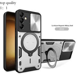 New Design Phone Cases For Samsung Galaxy A54 A34 A24 A14 A04 A Series With 360 Degree Rotation Ring Holder Kickstand Slide Lens Protection Shockproof 295