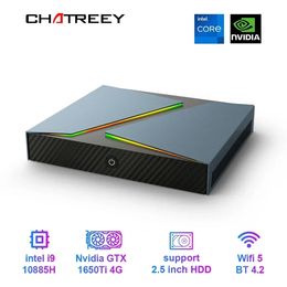 Chatreey G1 Mini PC Gamer Intel i9 10885H 8 Cores with Nvidia GTX1650 4G Graphics Windows 11 Gaming Desktop Computer 240509