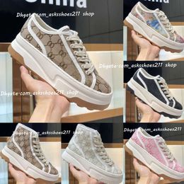 Dress Shoes Designer Women Casual Shoes Italy low-cut 1977 high top Letter High-quality Sneaker Beige Ebony Canvas Tennis Shoe Fabric Trims