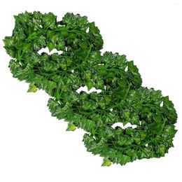 Decorative Flowers 36 Strands 86 FT Artificial Home Decor Ivy Leaf Garland Plants Vine Fake Foliage Creeper Green Wreath