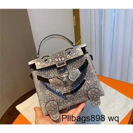 Crossbody Bag Kilys Doll Genuine Leather 7A Platinum Lizard Leather Handmade Lizard Bag Mini Womens Small One ShoulderYTF8