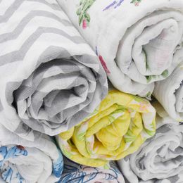 110x110cm 100%Cotton Swaddles Newborn Blankets Infant Wrap sleepsack Stroller cover Baby Bedding Bath Gauze Towel Swaddle