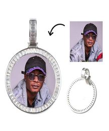 Personalised Picture Po Pendant Necklace for Women Men Memory Round Pendant Necklace with Tennis Chain5058916