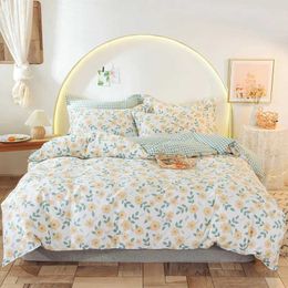 Bedding sets Floral Style Set 100% Cotton Duvet Cover cases Breathable Skin-friendly Fresh 16 Sizes H240521 JFWU