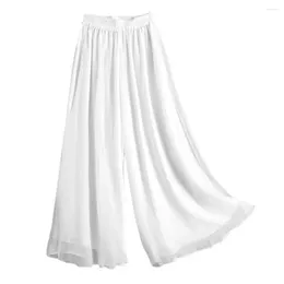 Women's Pants Casual Wear Women Trousers Elastic High Waist Dance Wide Leg For Vacation Travel Loose Fit Solid