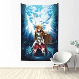 Tapestries Anime A Certain Scientific Railgun Tapestry Wall Hanging Art Home Bedroom Living Room Dorm Decor 3D Printing Poster