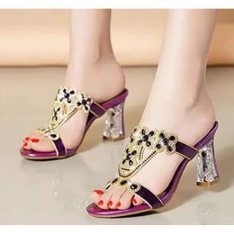 European Roman New style crystal heel women rhinestone sandal fashion high heels sandals Outdoor Recreation 3c5 s s