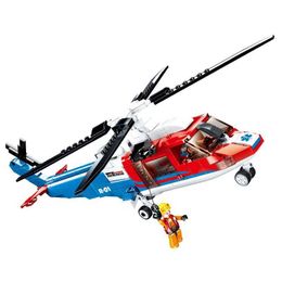 Aircraft Modle Military Plain Maritime Rescue Aircraft MOC Air Force Manned Transport Aircraft Block Creative Toy Model Gift S2452204