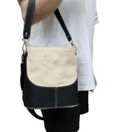 Classic Original Quality Polo ID Bag Large Designer Canvas Microfiber Leather Simple Lightweight Versatile Commuting Bucket Bag Handbag Shoulder Crossbody Women