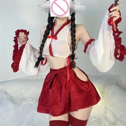 Bras Sets Japanese Style Girl Antique Sexy Role-Playing Cute Soft Uniform Women Erotic Lingerie Set Babydoll