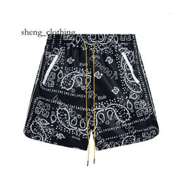 Rhude Short Men Breathable Men Women Mesh Track Breathable Oversize Shorts Waist Drawstring Shorts Free Shipping for Black and White Shorts 1261