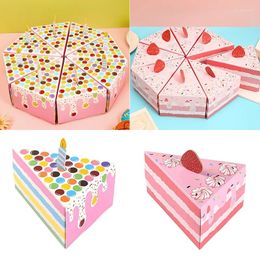 Gift Wrap 8Pcs Cake Shaped Cookie Cracker Box Paper Boxes Baby Shower Favours Treat Kids Birthday Party Dessert Packaging
