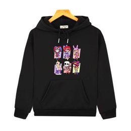 Den fantastiska digitala cirkusen Haruku Kawaii Pomni Jax Gangle Kinger Zooble Ragatha Hoodies Unisex Hooded Sweatshirts Kids L2405 L2405