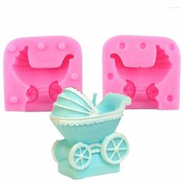 Baking Moulds Silicone Fondant Moulds Exquisite Baby Stroller DIY Handmade Resin Crafts Cake Decorating Gift For Dropship