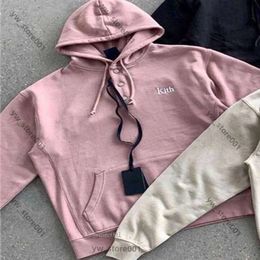 Novo bordado Kith Hoodie Sweotshirts Men Women Box Com capuz, qualidade da camiseta dentro da tag kith capuz favorita a nova listagem melhor f45d