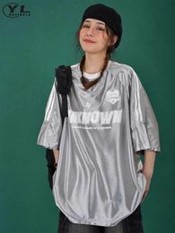 Men's T-Shirts Metal Silver Design Mens Retro Stripe Sports T-shirt Top Hip Hop Extra Large Short Sleeve Zipper Unisex Summer Q240521