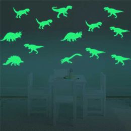 Model Set 9 pieces of luminous dinosaur toy stickers ceiling stickers baby room S2452201