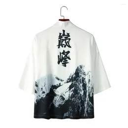Men's Casual Shirts Hawaiian Kimono Summer Japanese For Men Camisas Streetwear Oversize Clothing