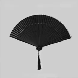Decorative Figurines Chinese Style Fringe Folding Fan Creative Dark Cool Home Decoration Portable Holiday Gifts Items