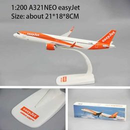 Aircraft Modle 1 200 Scale A321NEO A320NEO easyJet easy jet ABS Plastic Aeroplane Model Toys Aircraft Plane Model Toy Assembly for Collection Y240522