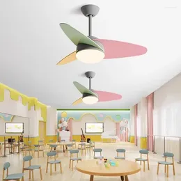 Children's Room Bedroom Fan Lamp Household Restaurant Nordic Modern Simple Personality Mute Led Ceiling Lights