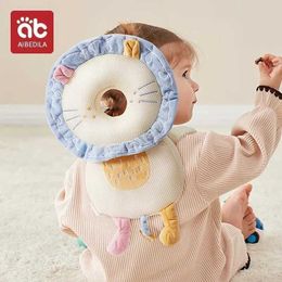 Pillows AIBEDILA baby head protector safety pad injury cartoon safety pillow pad back anti breathable anti fall pillow 1-3T d240522