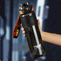 1000ml/1500ml high-quality Tritan material water bottle with straw portable and durable fitness outdoor sports drink bottle240521