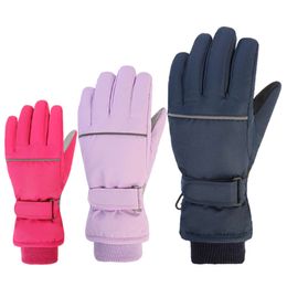 High Quality Kids Ski Gloves Winter Snowboard Snow Children Glove for Boys Girl Waterproof Thicken Mittens Keep Finger Warm 2023 L2405