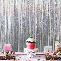 Laser Rain Silk Door Curtain, Birthday, Wedding, Background Wall , Party Decoration