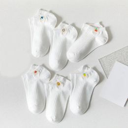 Women Socks White Shallow Summer Thin Ins Tide Korea Fresh Fruit Cloth Low Waist Boat Socks.