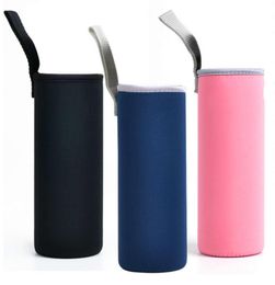 Portable Neoprene Beer Beverage Cooler Sleeve Holder Glass Bottle Cover Bag Outdoor Sports Travel Water Bottle Tote Cup Cover ZX B8091312