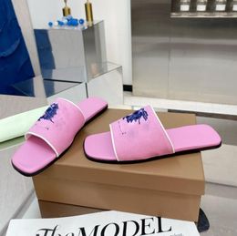 Designer Slides Sandals Women Beach Slippers Genuine Leather Classic Brand Luxury Summer Sandals Men Women with Dust Bag Size EU35-42