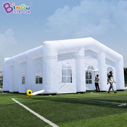 Grande barraca inflável branca para festivais, casamentos, reuniões anuais, aniversários, atividades ao ar livre, tendas grandes