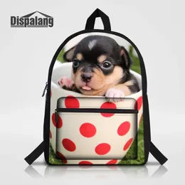 Backpack Dispalang Top Quality Women Pet Dog Print School Bags Casual College Bookbag Female Daily Travel Laptop Shoulder Bag