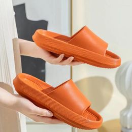 Slippers Women Men Summer Slide Sandals Non-slip Eva Soft Thick Soled Flat Shoes Home Indoor Boys Girls Bathroom Footwear