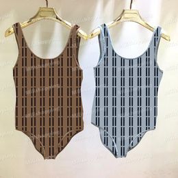 Knitted Swimwear Women Swimsuit One Piece Jacquard Bodysuit Backless Jumpsuits Sexy Beach Wear